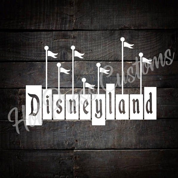 Vintage Retro Disneyland Sign Decal