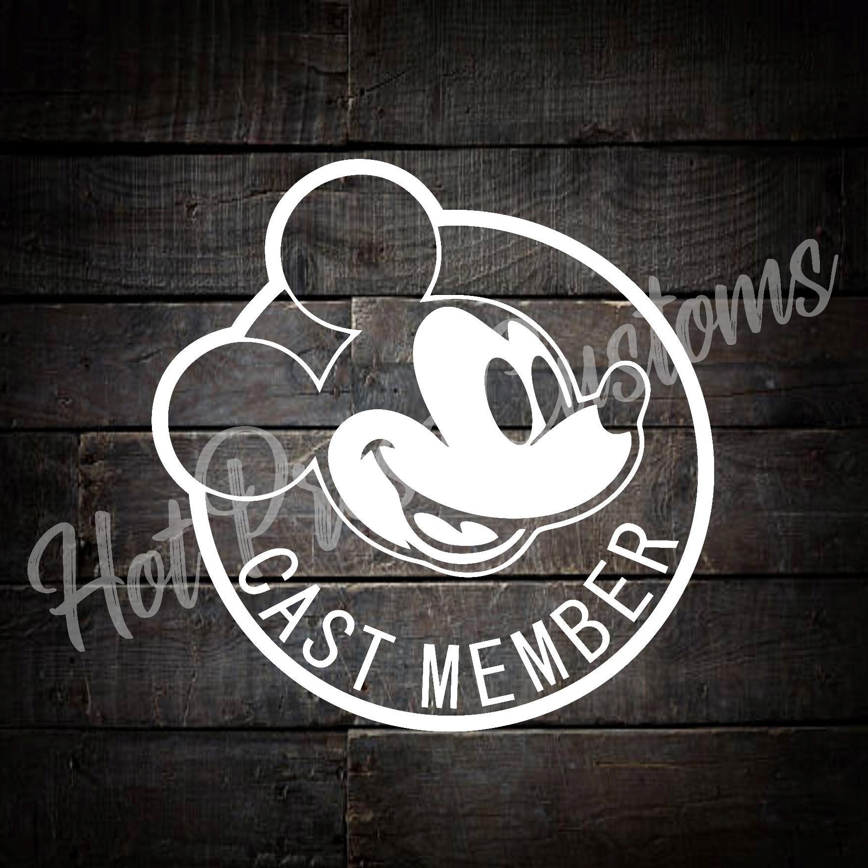 Disney Cast Member Decal Etsy