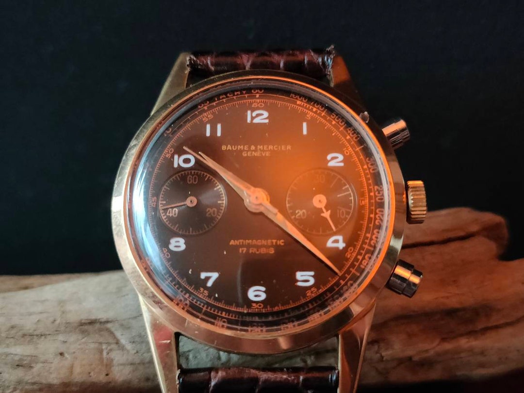 Quadrante Vintage Argenté 17 Rubis Avec Mouvement Landeron 48 (incomplet) - Montre Homme Occasion
