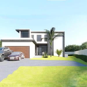 Progettazione di esterni di case online, rendering architettonico 3D, visualizzazione realistica, design personalizzato, servizi professionali di e-design per esterni.