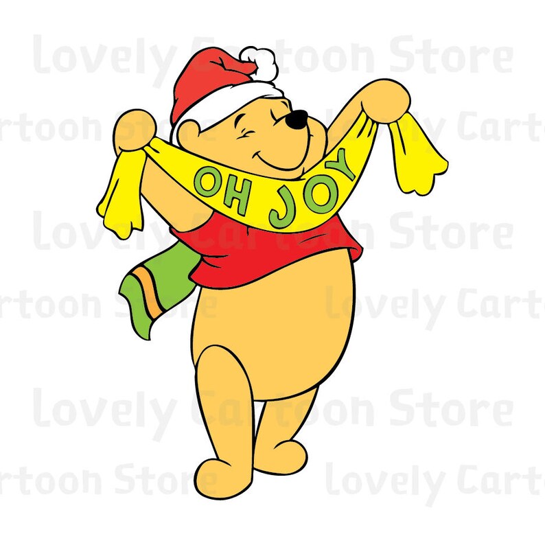 Download Winnie The Pooh & Friends on Christmas Svg Eps Dxf and Png ...