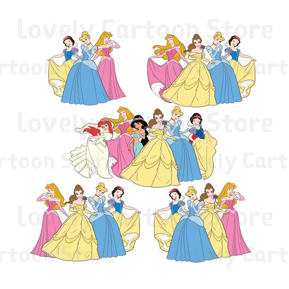 Download Disney Princess Svg Eps Dxf And Png Formats 14 Groups Etsy