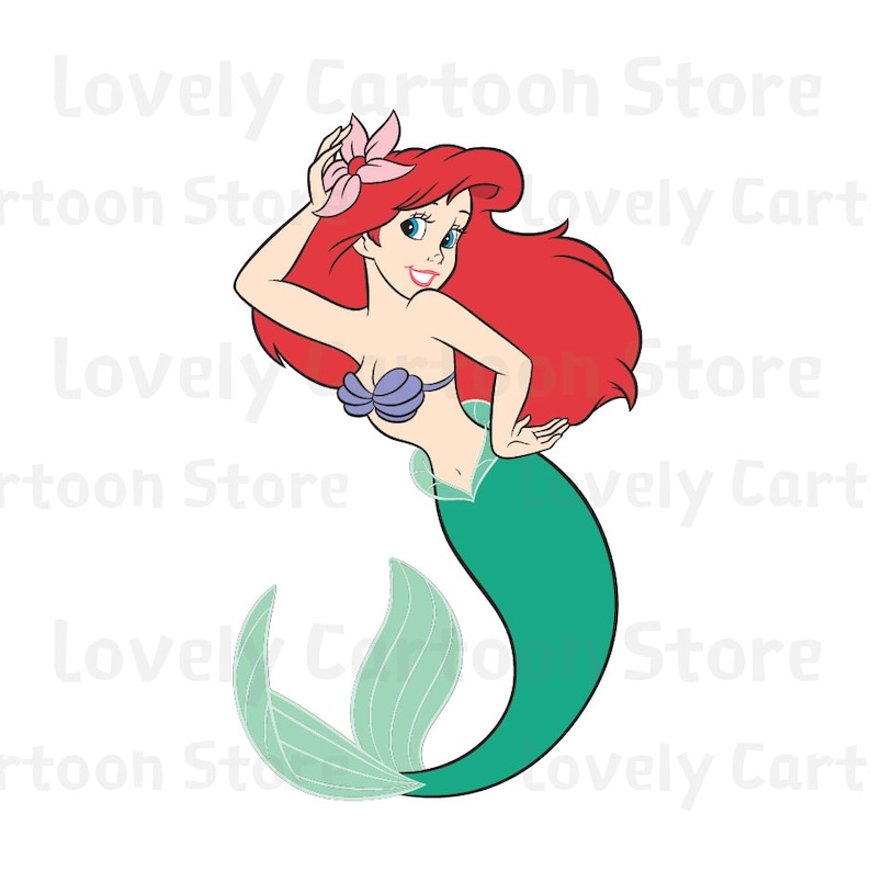 Little Mermaid Ariel Svg Eps Dxf and Png formats 6 | Etsy