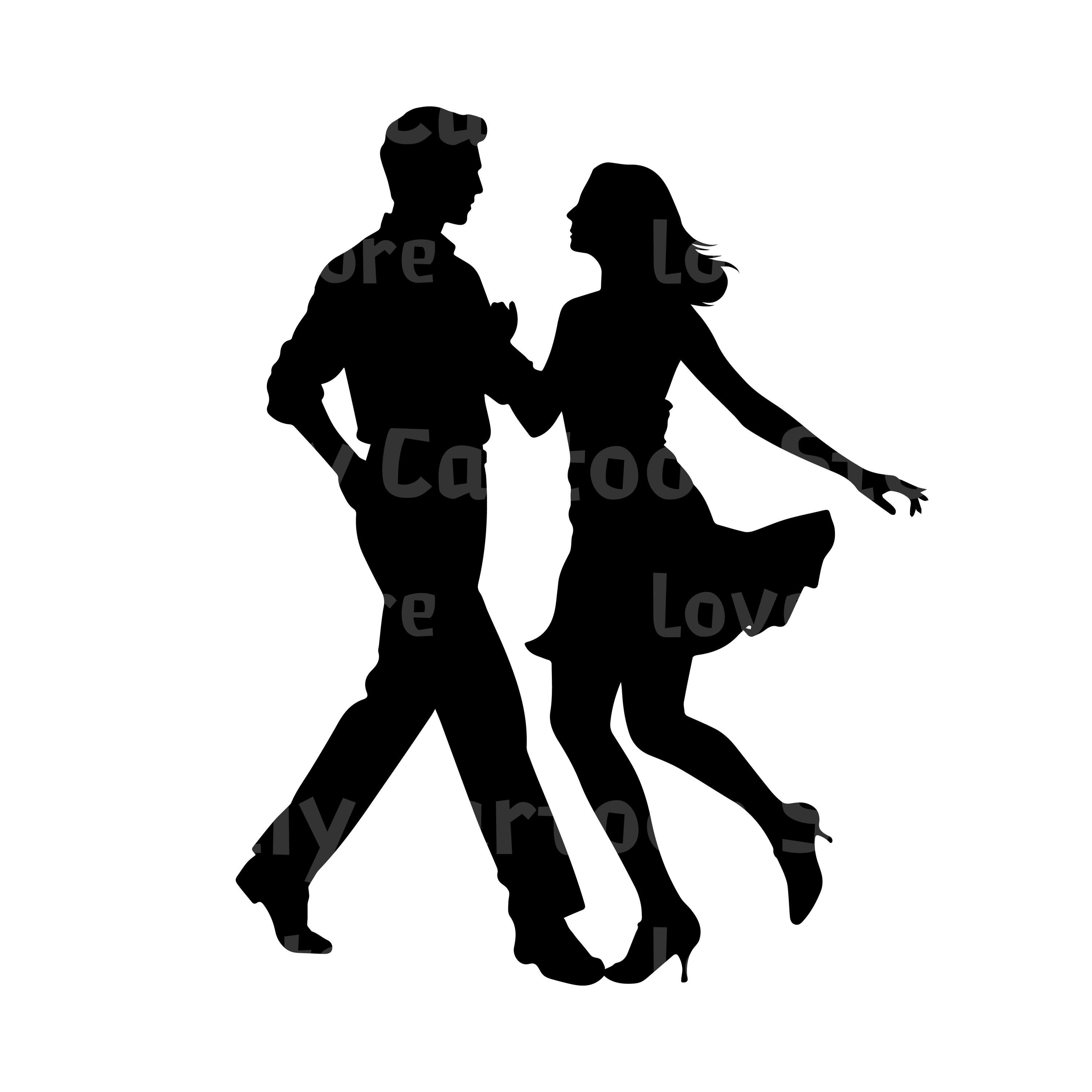 パートナーダンス、カップルダンス、社交ダンス、黒い形のシルエット SVG、EPS、DXF、PNG 形式 - 16 クリップアート -  デジタルダウンロード - Etsy 日本, image size:3000x3000