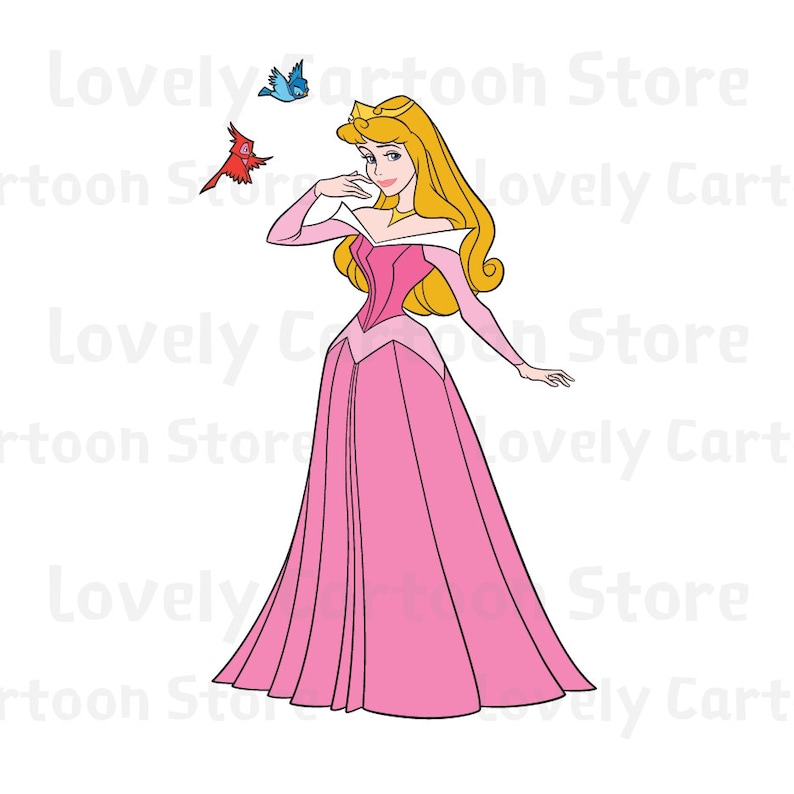 Download Princess Aurora Svg Eps Dxf and Png formats 8 Cliparts | Etsy