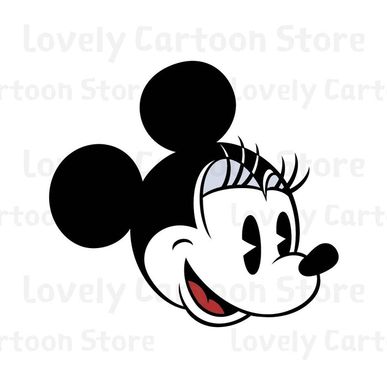 Download Eps 9 Emojis Clipart Digital Download Classic Minnie Mouse Emojis Svg Dxf and Png formats