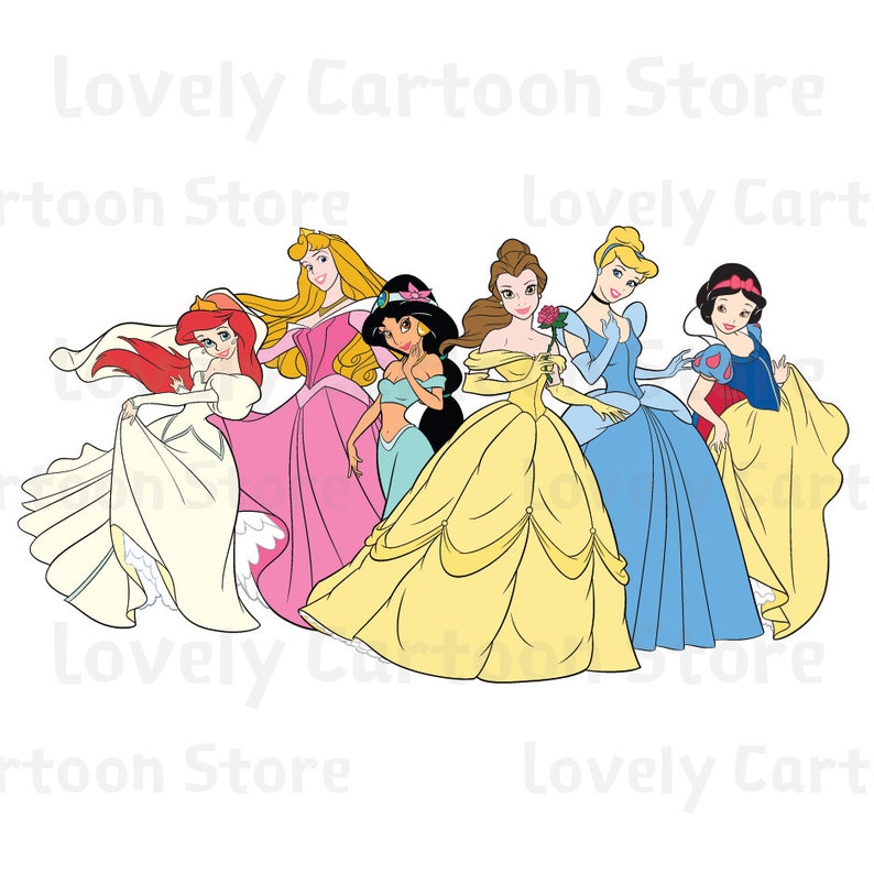 Download Disney Princess Svg Eps Dxf and Png formats 14 Groups | Etsy