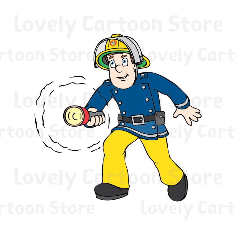 Fireman Sam Svg Eps Dxf and Png formats 9 Cliparts Etsy