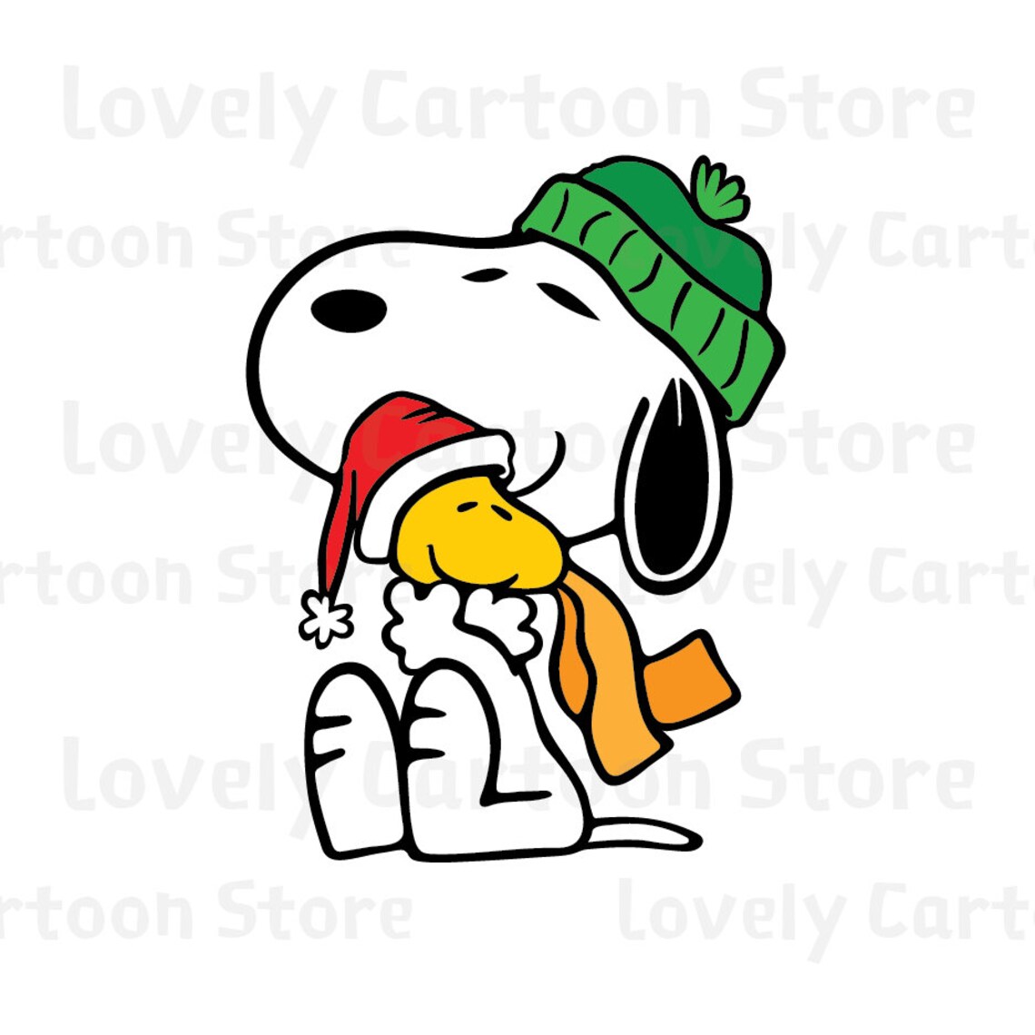 Snoopy Christmas Svg Eps Dxf and Png formats 8 Cliparts Etsy