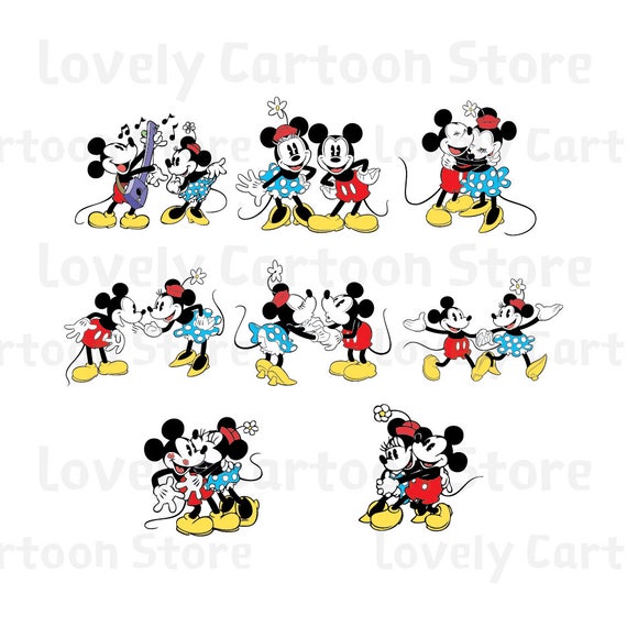 Download Classic Mickey Minnie Mouse Svg Eps Dxf And Png Formats Etsy