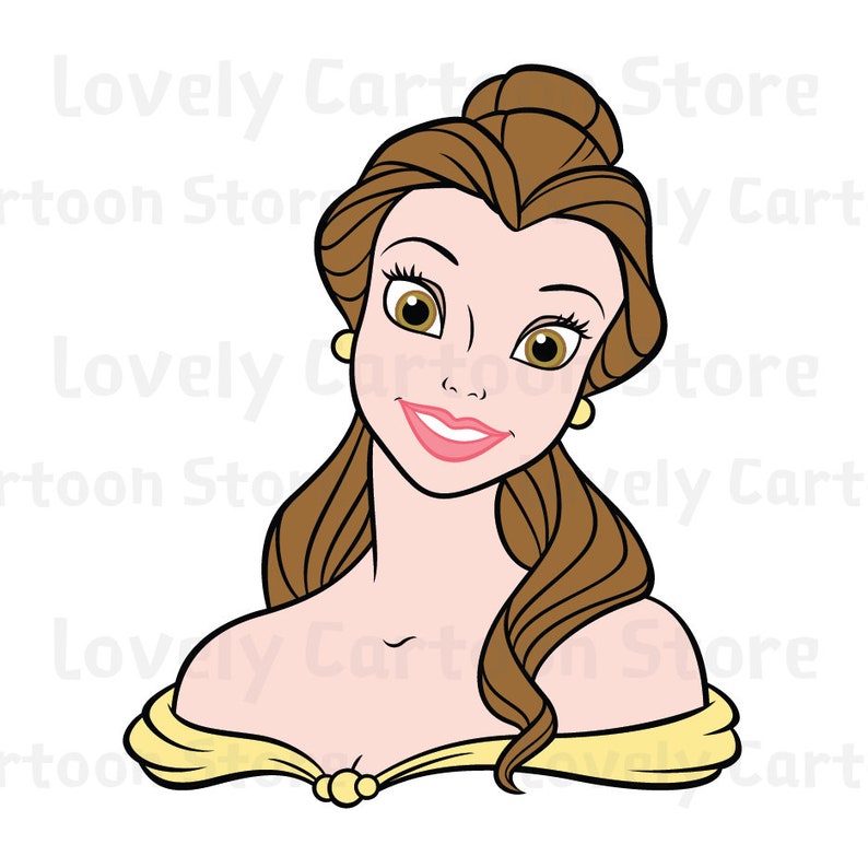 Belle Svg Eps Dxf and Png formats 7 Cliparts Disney | Etsy