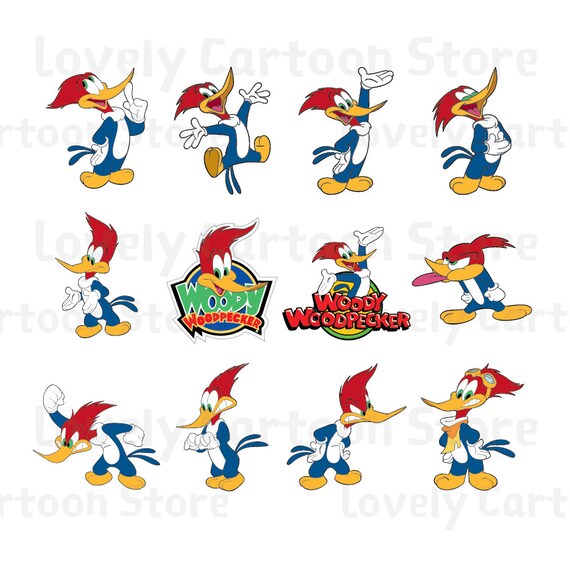 Download Woody Woodpecker Svg Eps Dxf And Png Formats 12 Cliparts Etsy