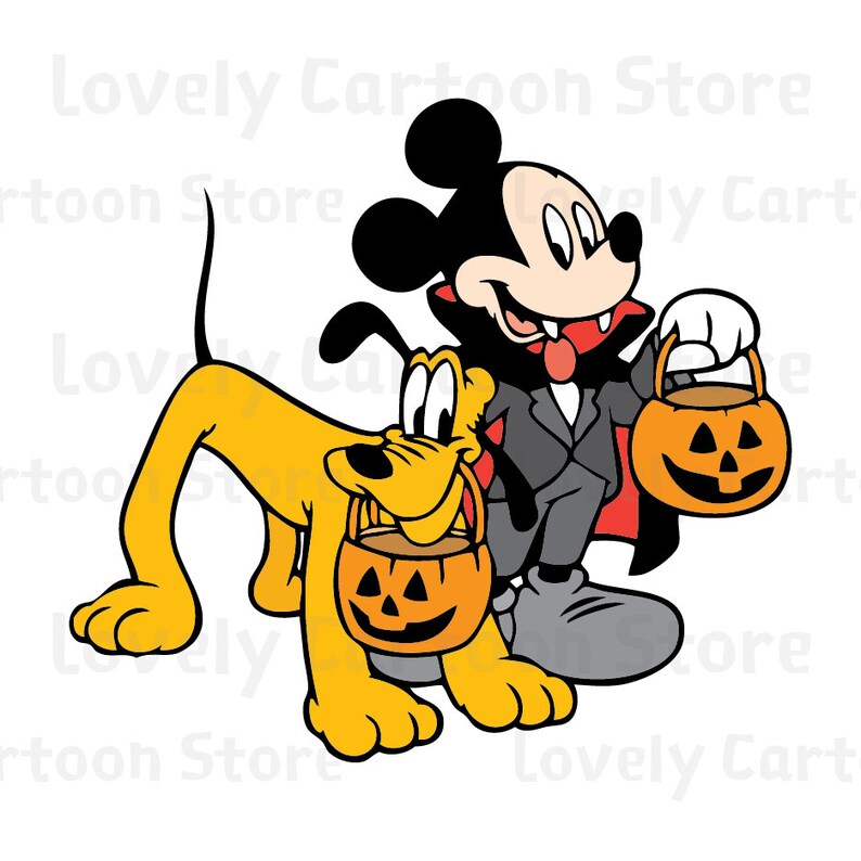 Download Mickey & Friends on Halloween Svg Eps Dxf and Png formats ...