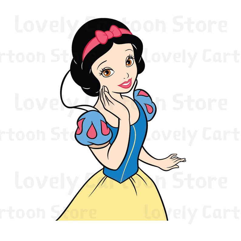Snow White Svg Eps Dxf and Png formats 10 Cliparts | Etsy