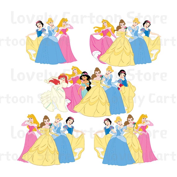 Download Disney Princess Svg Eps Dxf and Png formats 14 Groups | Etsy