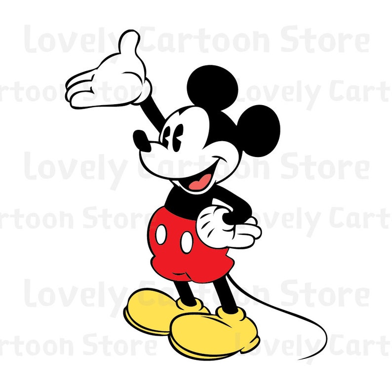 Download Classic Mickey Mouse Svg Eps Dxf and Png formats 8 | Etsy