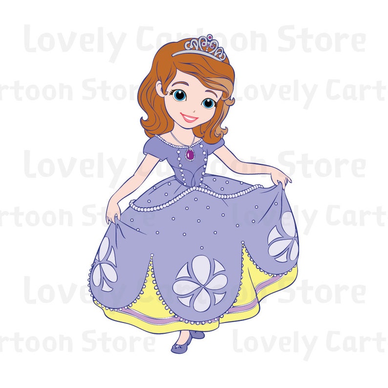Sofia the First Svg Eps Dxf and Png formats 5 Cliparts | Etsy