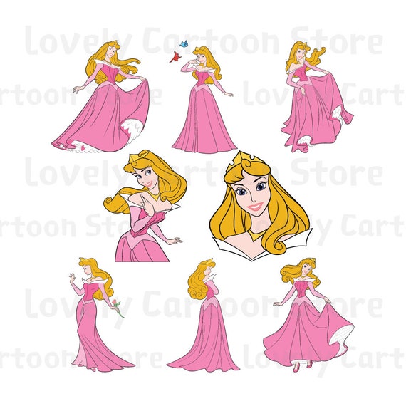 Download Princess Aurora Svg Eps Dxf and Png formats 8 Cliparts | Etsy