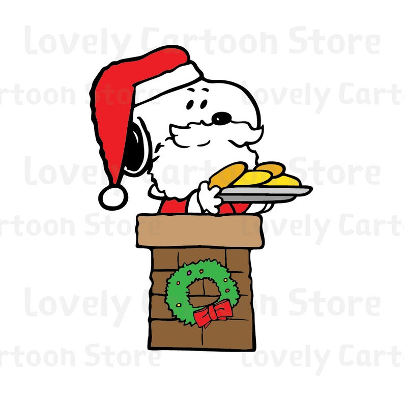 Download Snoopy Christmas Svg Eps Dxf and Png formats 8 Cliparts | Etsy