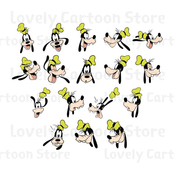 Download Goofy Dog Emojis Svg Eps Dxf And Png Formats 17 Emojis Etsy PSD Mockup Templates