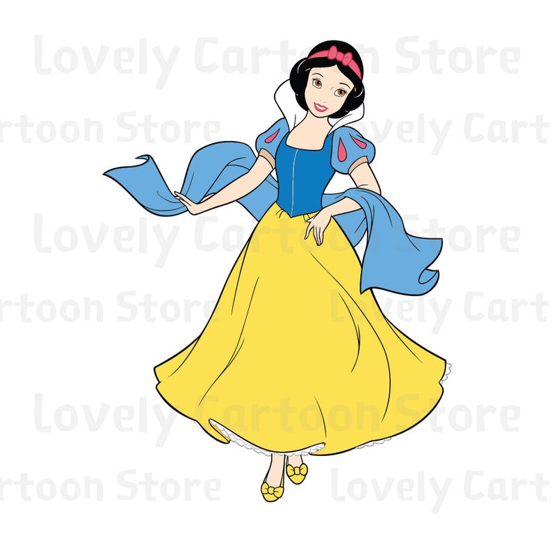 Snow White Svg Eps Dxf and Png formats 10 Cliparts | Etsy