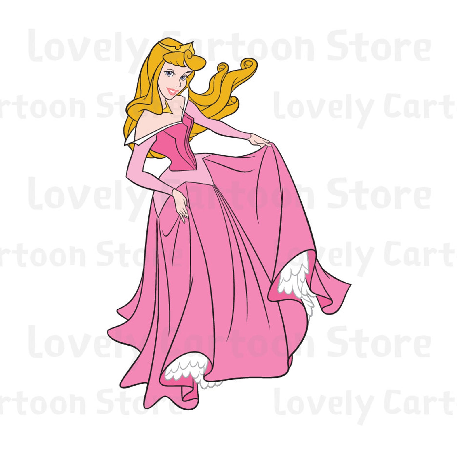 Download Princess Aurora Svg Eps Dxf and Png formats 8 Cliparts | Etsy