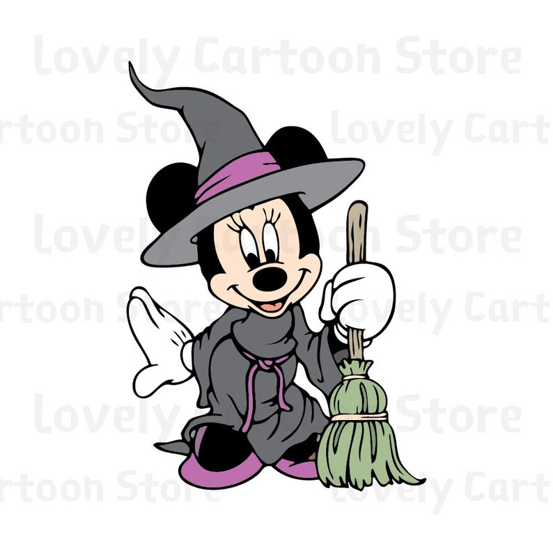 Minnie Mouse on Halloween Svg Eps Dxf and Png formats 10 | Etsy