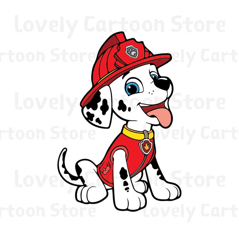 Download Paw Patrol: Marshall Svg Eps Dxf and Png formats 7 | Etsy
