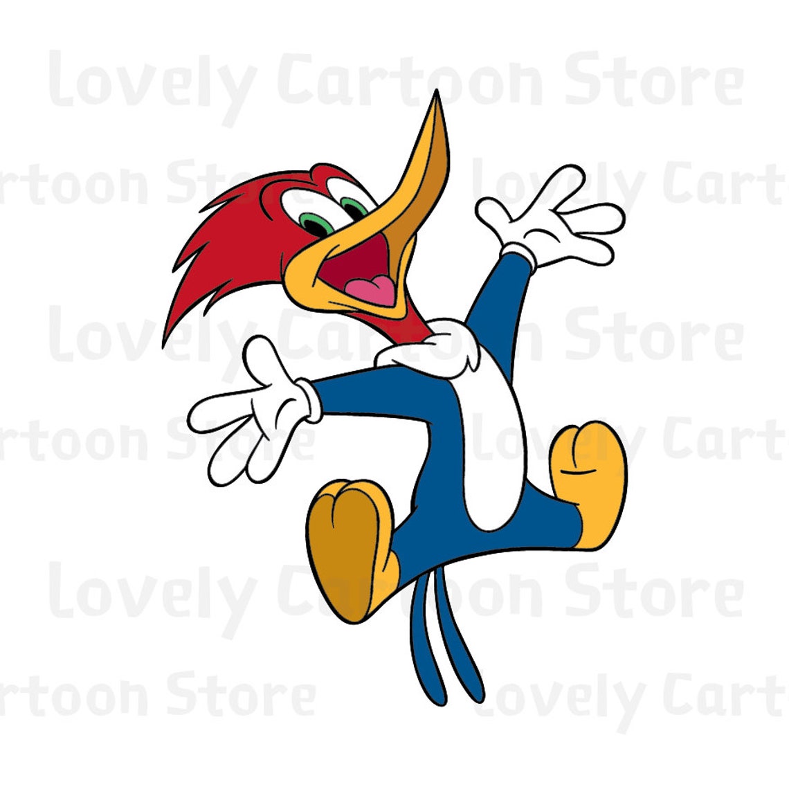 Woody Woodpecker Svg Eps Dxf and Png formats 12 Cliparts | Etsy