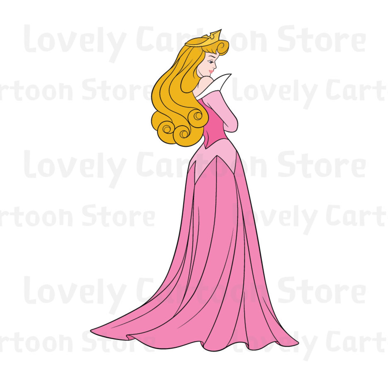 Download Princess Aurora Svg Eps Dxf and Png formats 8 Cliparts | Etsy