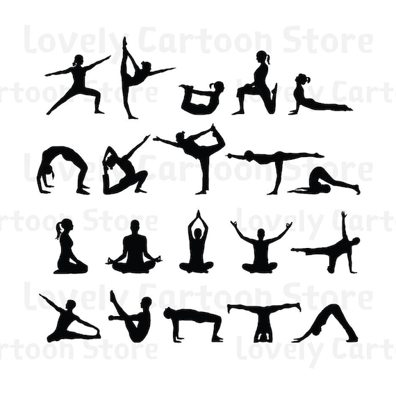 The women play yoga silhouette PNG 24864934 PNG