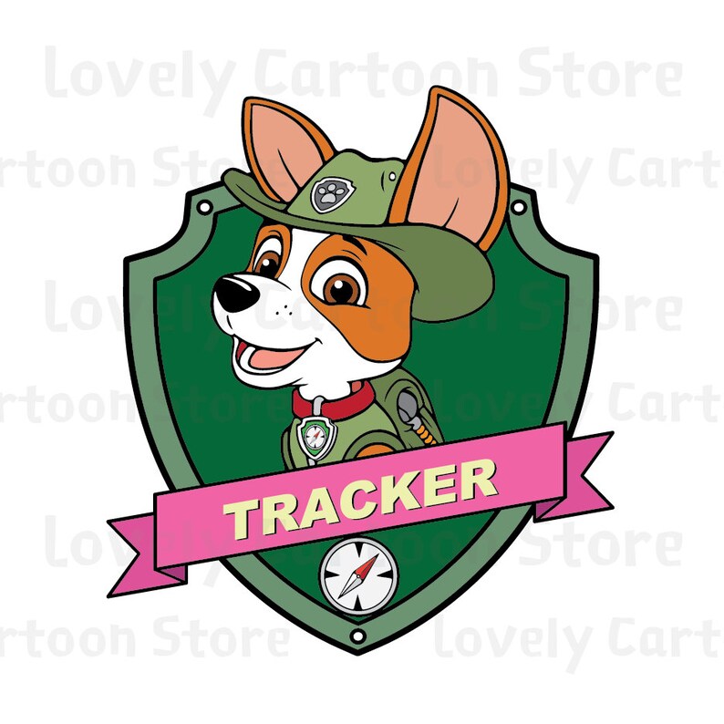 Paw Patrol: Tracker Svg Eps Dxf y Png formatos 6 Imágenes | Etsy