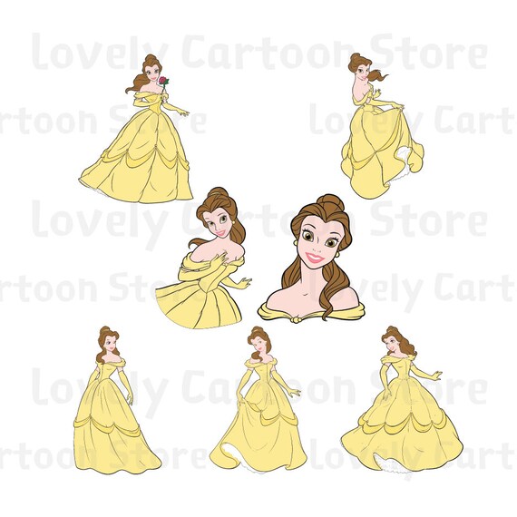 Download Belle Svg Eps Dxf And Png Formats 7 Cliparts Disney Etsy