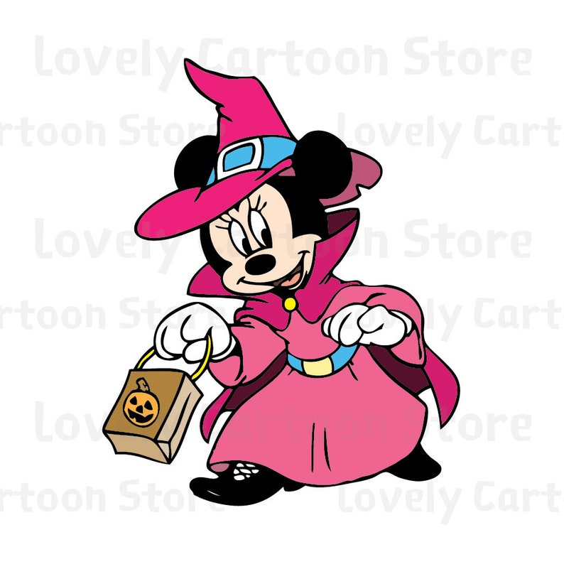Minnie Mouse on Halloween Svg Eps Dxf and Png formats 10 | Etsy