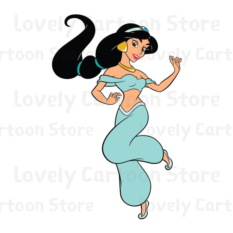 Download Princess Jasmine Svg Eps Dxf and Png formats 5 Cliparts | Etsy
