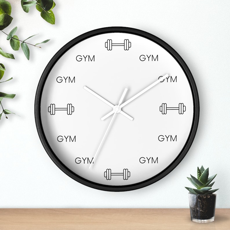 Gym Wall Clock Funny Wall Clock Motivational Gym Clock Gift for Gym Junkies Gym Decor Time to