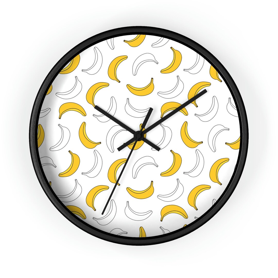 Banana Clock Fun Wall Clock Birthday Gift Bedroom Clock Etsy