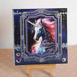 Carte postale licorne, carte postale cheval, carte postale enfant, carte postale anniversaire, carte postale féérique, carte fait main.