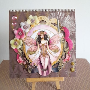 Carte postale fée, carte postale Art Déco, carte postale anniversaire, carte postale fleurs, carte postale femme, carte postale féérique.
