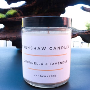 Housewarming Gift Soy Candle Citronella & Lavender Keep those pesky mosquitoes away