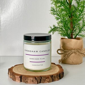 Sunkissed Plum Soy Candle 8oz-4oz | Gift ideas | Candle lovers | Book lovers | Housewarming gift.