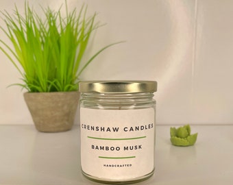 Świeca sojowa Bamboo Musk: Świeca zapachowa Bergamot Lemon