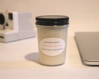 Strawberry Shortcake handcrafted soy candle