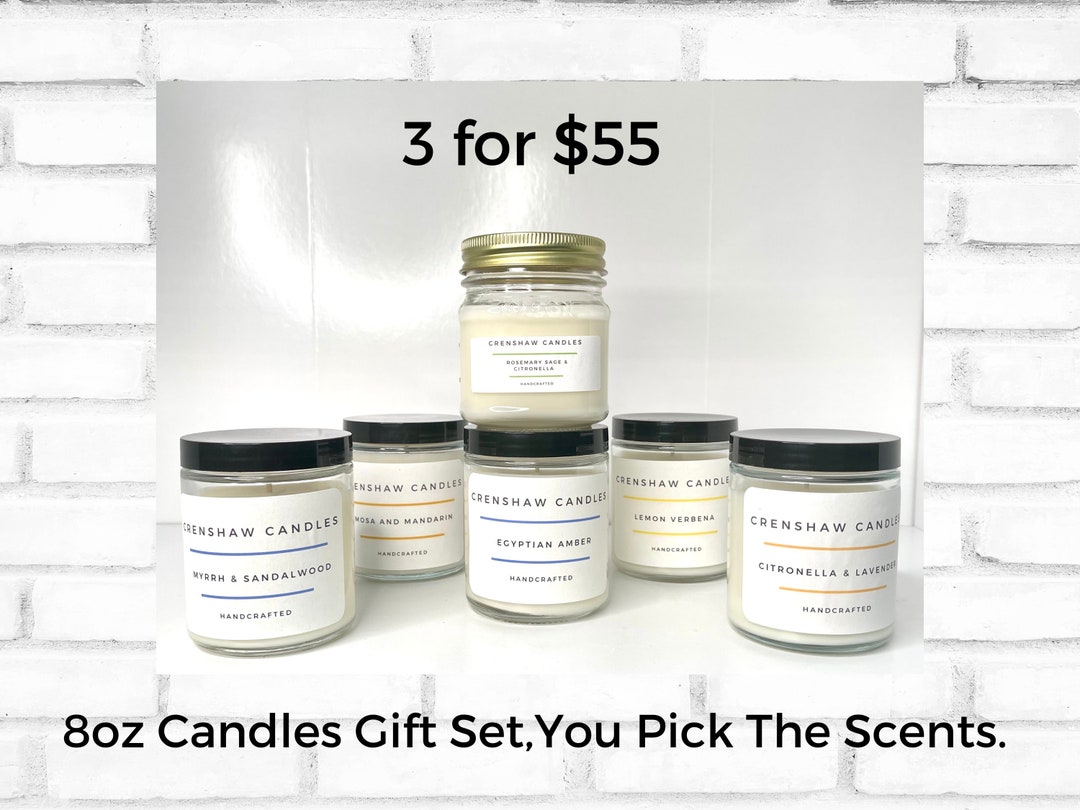 3-8oz Soy Candle Gift Set | Handmade Candles. - Etsy