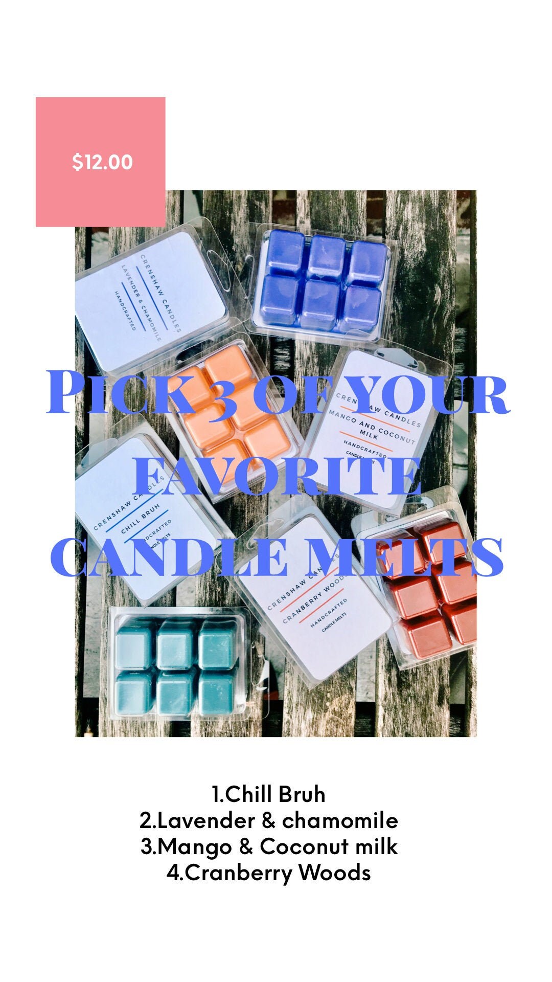 3 Soy Candle Melts a Gift for Her and Him. Etsy