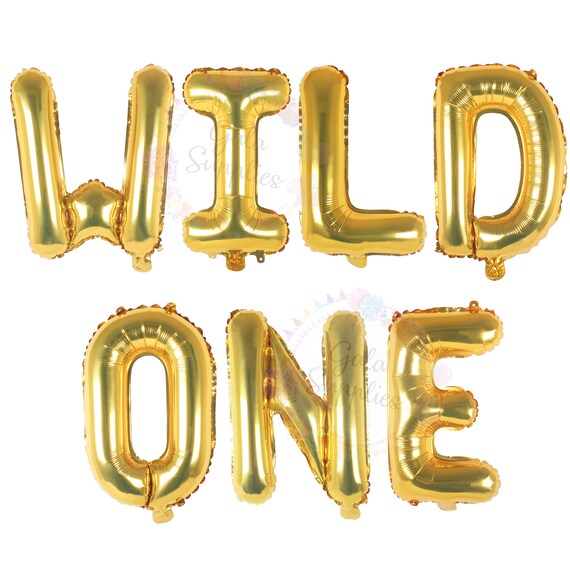 Wild One Letter Balloons First Birthday Decorations for A Baby Boy