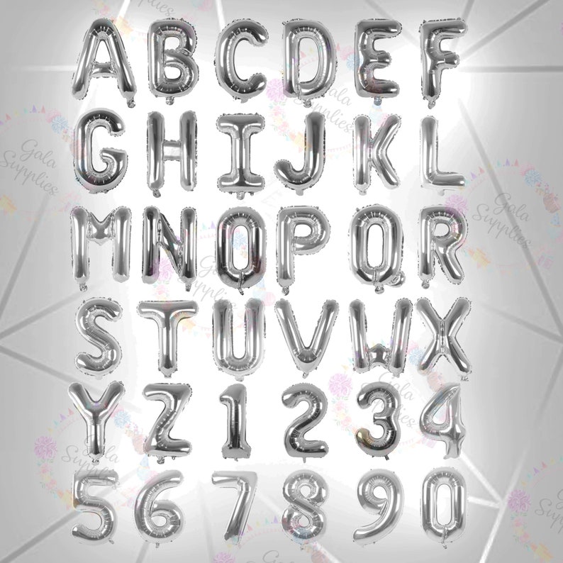 Create Your Custom Banner NameWord Letter Balloons 16 inch Alphabet Letters /& Numbers Foil Mylar Balloon Rose GoldGoldSilver