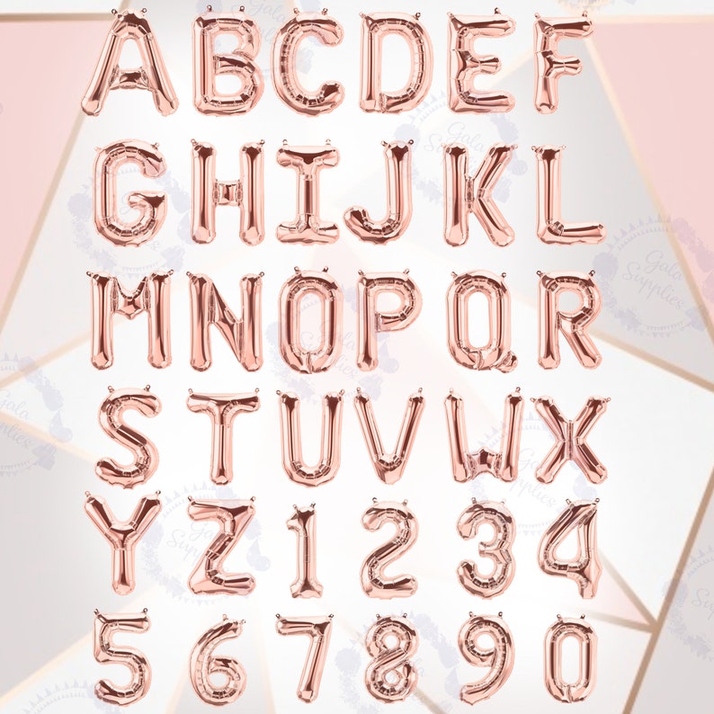 Create Your Custom Banner NameWord Letter Balloons 16 inch Alphabet Letters /& Numbers Foil Mylar Balloon Rose GoldGoldSilver