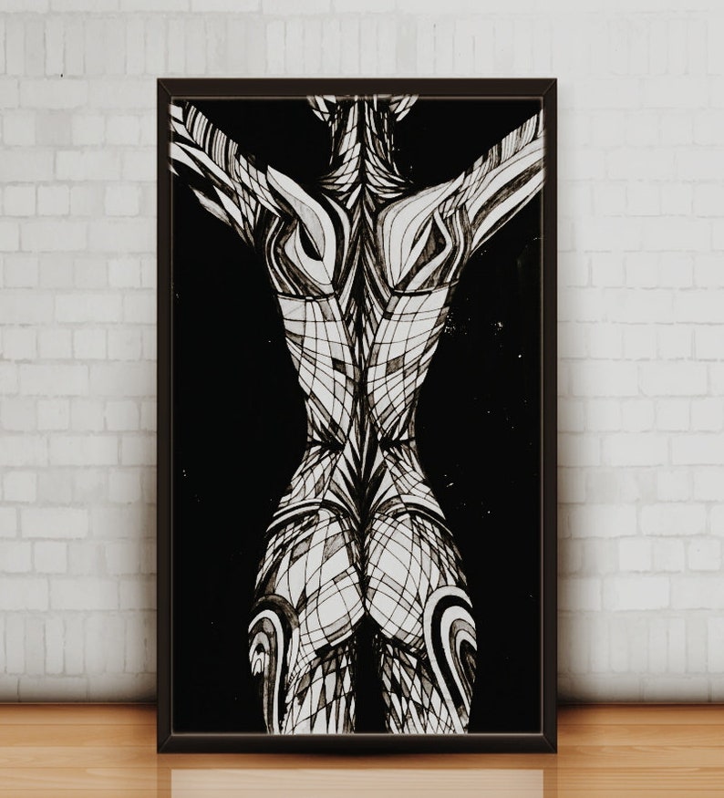 abstract body sketch