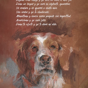Pet portrait, pet painting pet memorial gift, pet gifts, DOGS PRAY